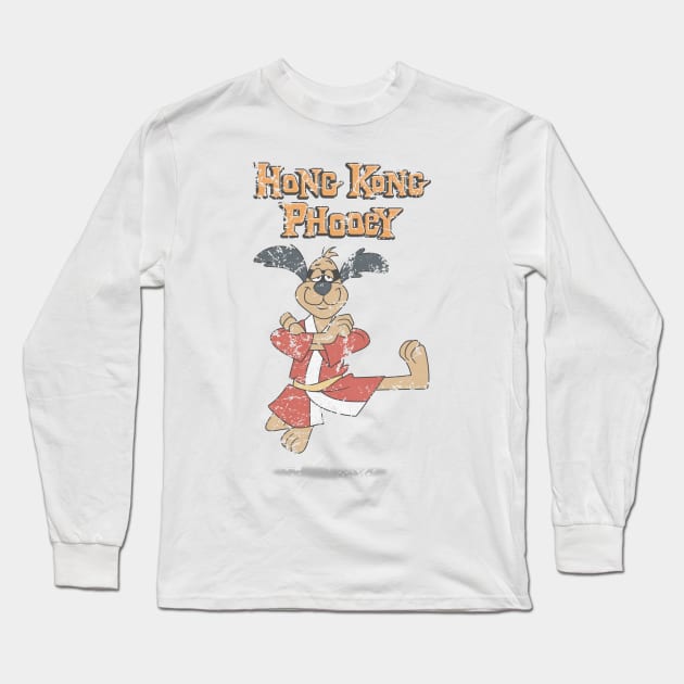 Hong Kong Phooey (aged and weathered) Long Sleeve T-Shirt by GraphicGibbon